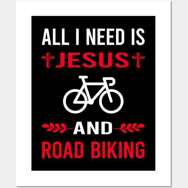 I Need Jesus And Road Biking Wall Art by Bourguignon Aror